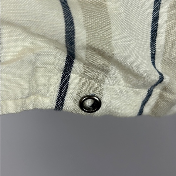 Rails Rowen Linen Blend Utility Practical Button Front Stripe Jacket Small Cream - Picture 11 of 14